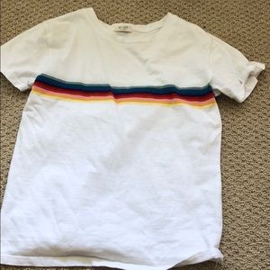 john galt/brandy melville rainbow striped tee